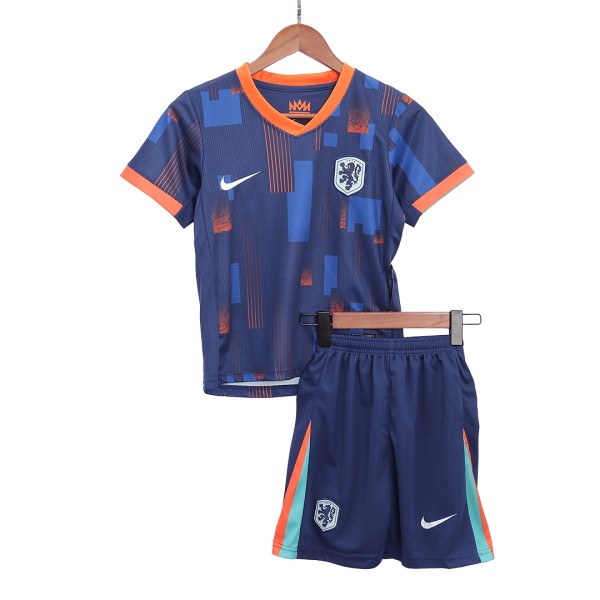 Netherlands Away Kids Soccer Jerseys Kit Euro 2024 2