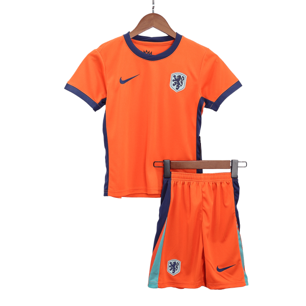 Netherlands Home Kids Soccer Jerseys Kit Euro 2024 2