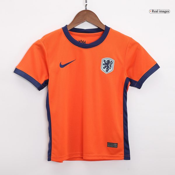 Netherlands Home Kids Soccer Jerseys Kit Euro 2024 3