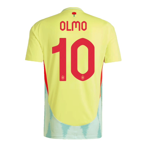 Olmo 10 Spain Away Soccer Jersey Euro 2024 2