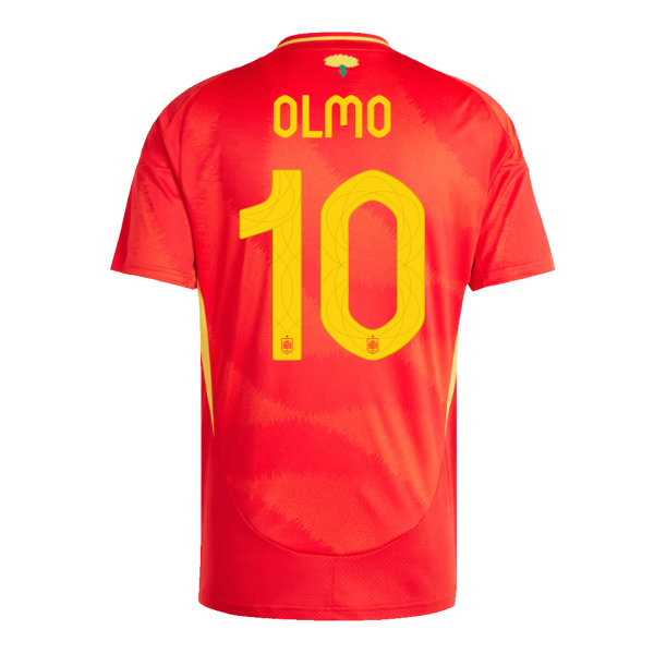 Olmo 10 Spain Home Soccer Jersey Euro 2024 2