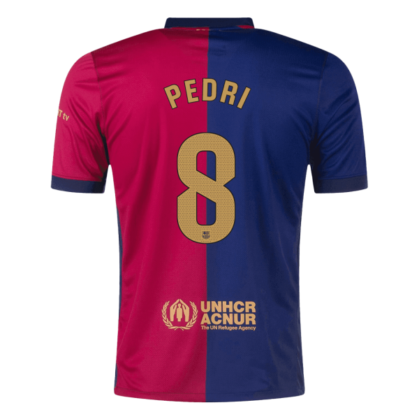 Pedri 8 Barcelona Home Soccer Jersey 2024 25 2