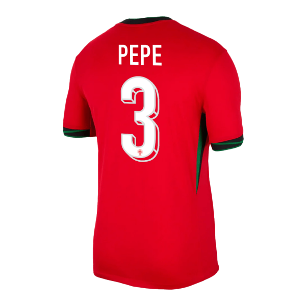 Pepe 3 Portugal Home Soccer Jersey Euro 2024 2