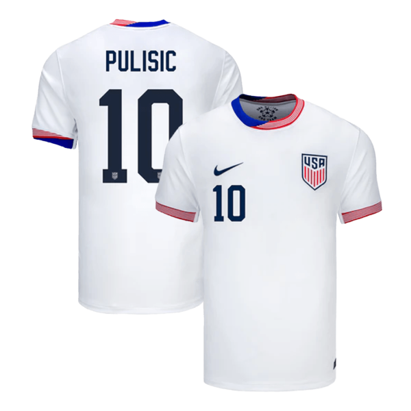 Pulisic 10 Usa Home Soccer Jersey Copa America 2024