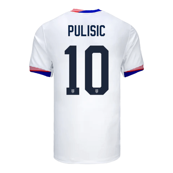 Pulisic 10 Usa Home Soccer Jersey Copa America 2024 2