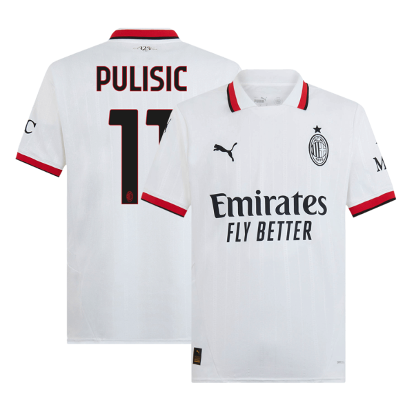 Pulisic 11 Ac Milan Away Soccer Jersey 2024 25