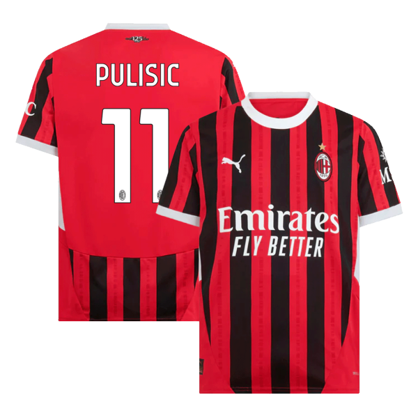 Pulisic 11 Ac Milan Home Soccer Jersey 2024 25