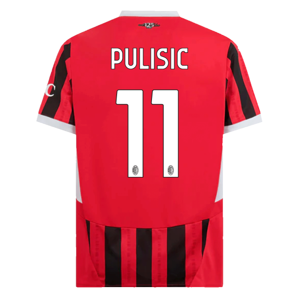 Pulisic 11 Ac Milan Home Soccer Jersey 2024 25 2