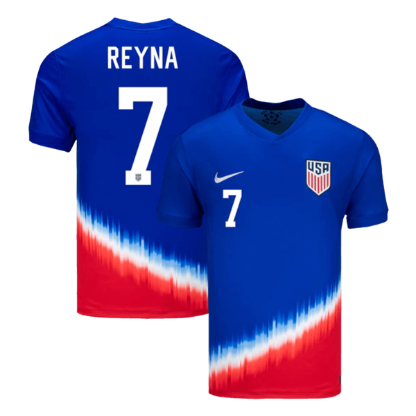 Reyna 7 Usa Away Soccer Jersey Copa America 2024