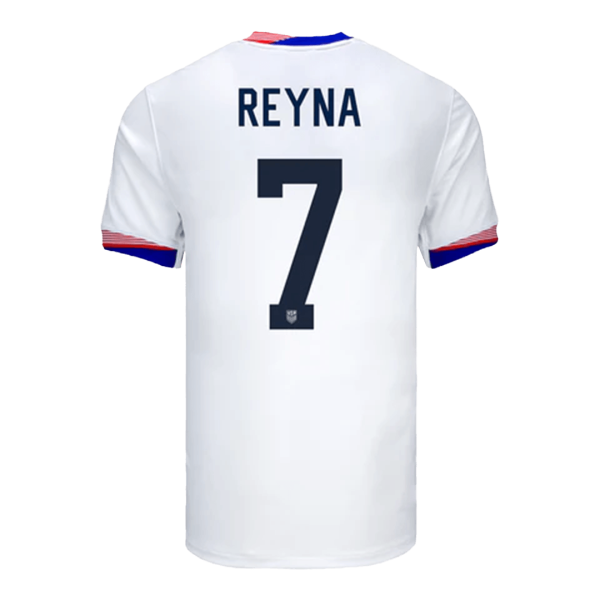 Reyna 7 Usa Home Soccer Jersey Copa America 2024 2