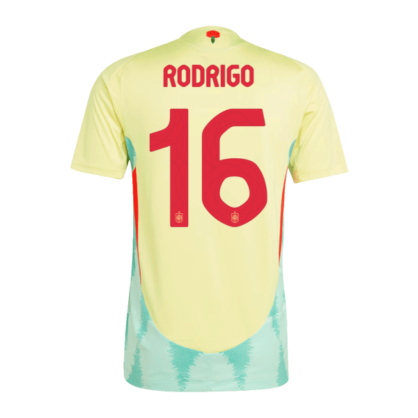 Rodrigo 16 Spain Away Authentic Soccer Jersey Euro 2024 2