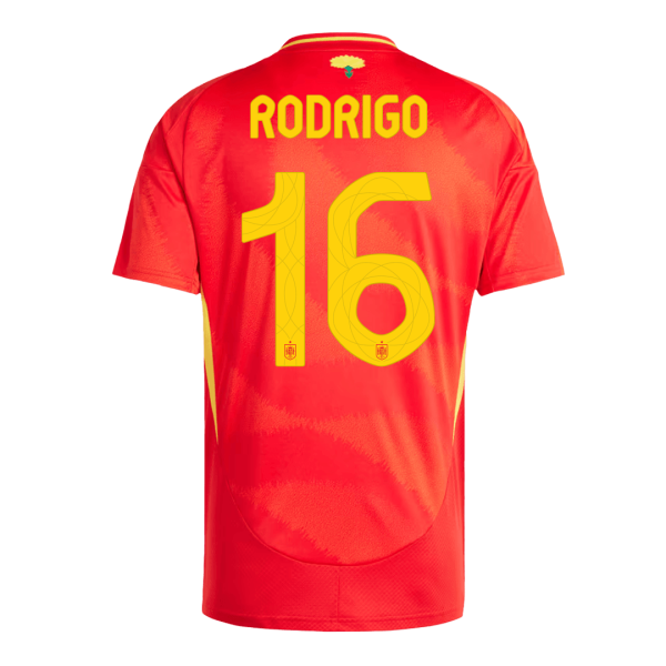 Rodrigo 16 Spain Home Soccer Jersey Euro 2024 2