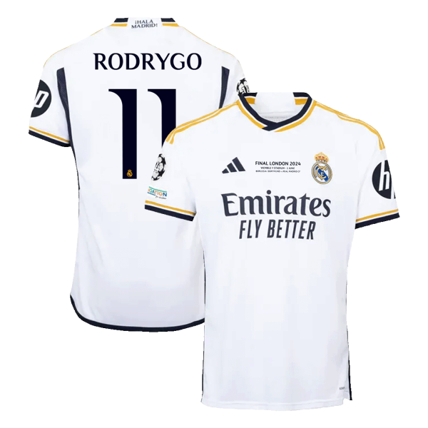 Rodrygo 11 Real Madrid Home Soccer Jersey 2023 24 Ucl Final