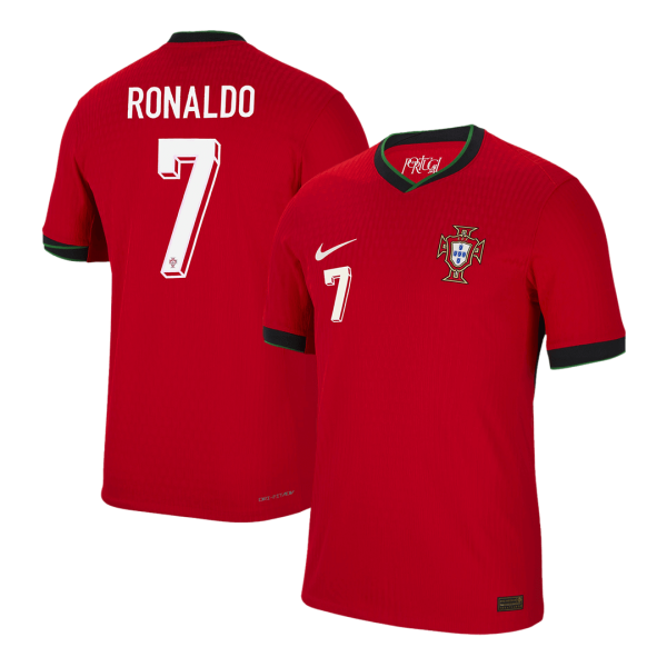 Ronaldo 7 Portugal Home Authentic Soccer Jersey Euro 2024