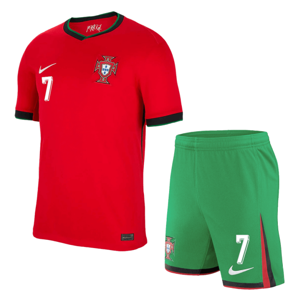 Ronaldo 7 Portugal Home Jerseys Kit Euro 2024