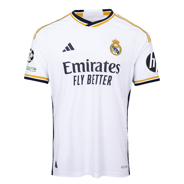 Real Madrid Home Authentic Soccer Jersey 2023 24 Ucl