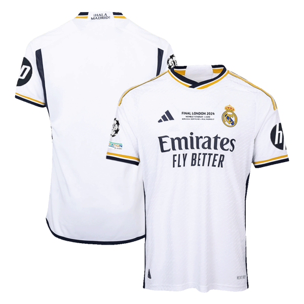 Real Madrid Home Authentic Soccer Jersey 2023 24 Ucl Final 2