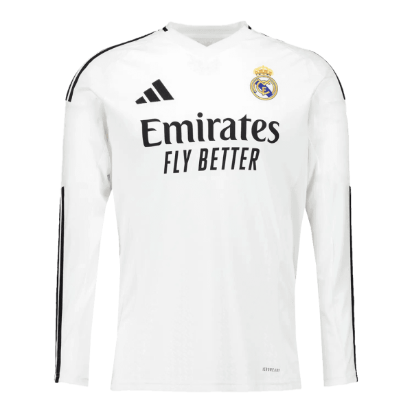 Real Madrid Home Long Sleeve Soccer Jersey 2024 25