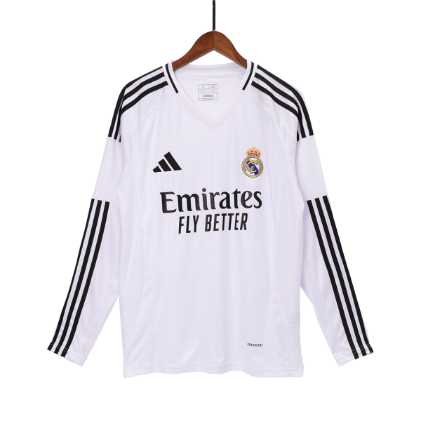 Real Madrid Home Long Sleeve Soccer Jersey 2024 25 3