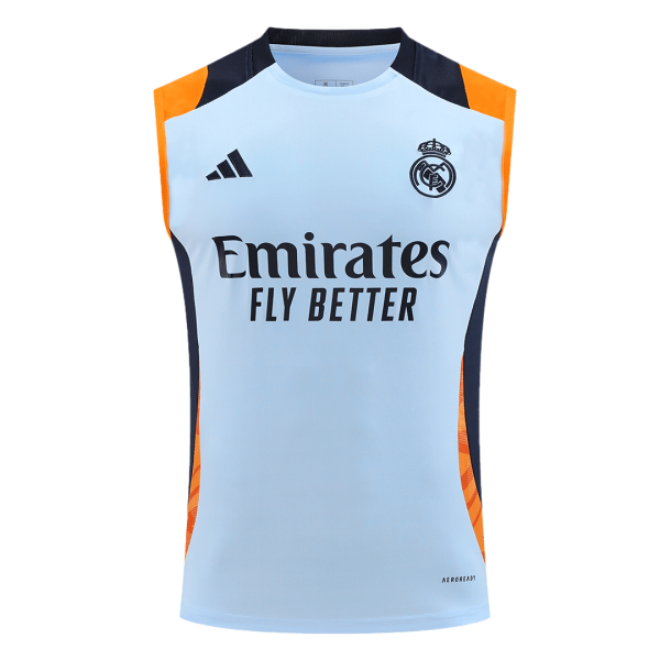 Real Madrid Pre Match Sleeveless Top 2024 25 Blue