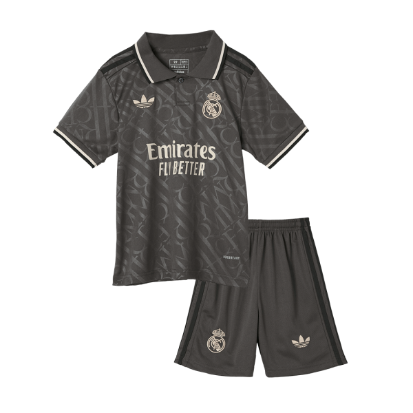 Real Madrid Third Away Kids Soccer Jerseys Kit 2024 25 2