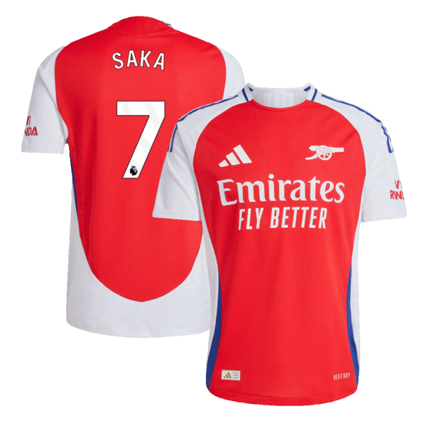 Saka 7 Arsenal Home Authentic Soccer Jersey 2024 25