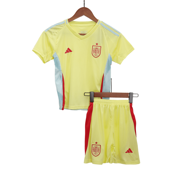 Spain Away Kids Soccer Jerseys Full Kit Euro 2024 2