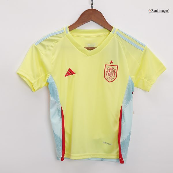 Spain Away Kids Soccer Jerseys Full Kit Euro 2024 3