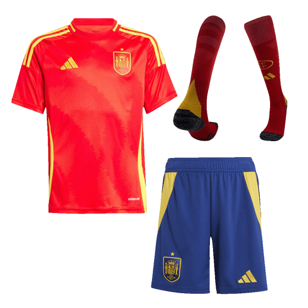 Spain Home Kids Soccer Jerseys Full Kit Euro 2024