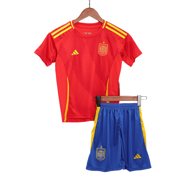 Spain Home Kids Soccer Jerseys Full Kit Euro 2024 2