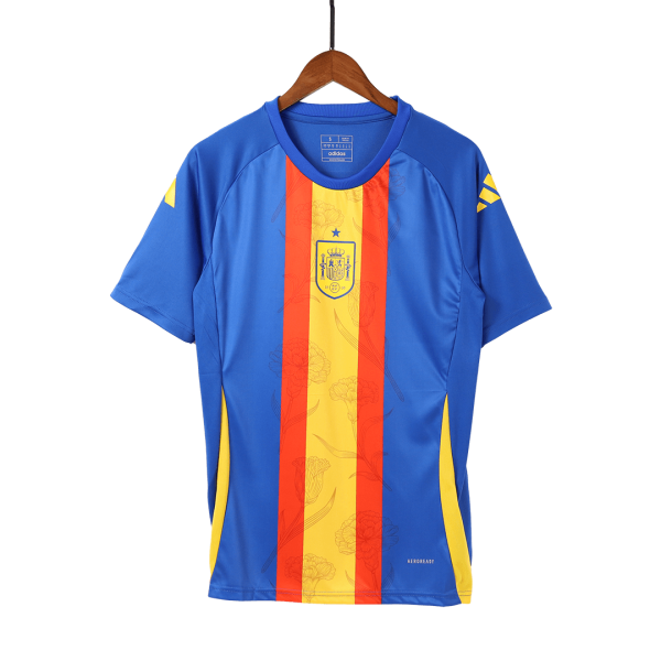 Spain Pre Match Soccer Jersey Euro 2024 Blue 3