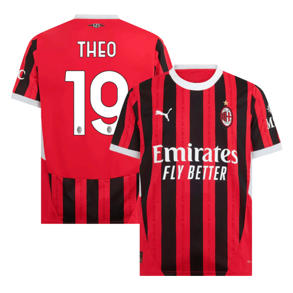 Theo 19 Ac Milan Home Soccer Jersey 2024 25