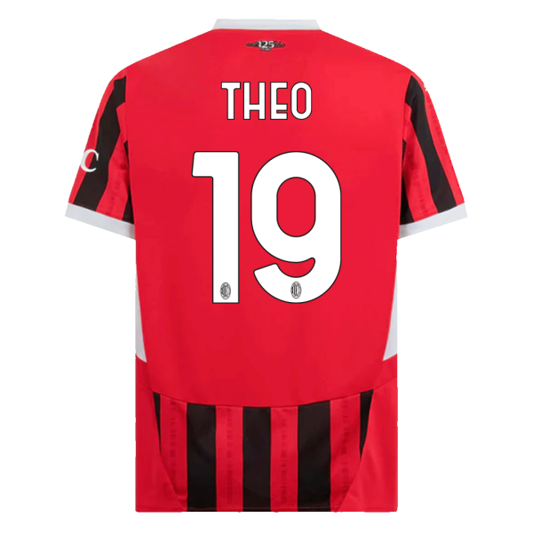 Theo 19 Ac Milan Home Soccer Jersey 2024 25 2