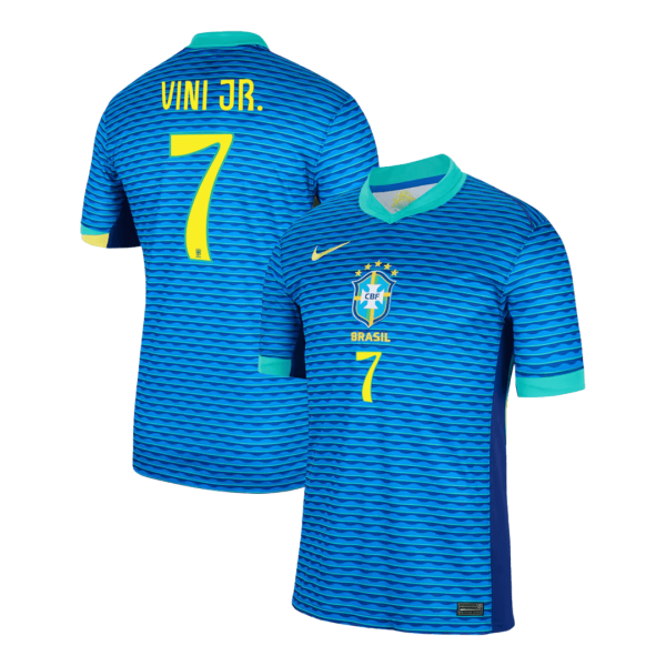 Vini Jr 7 Brazil Away Soccer Jersey Copa America 2024