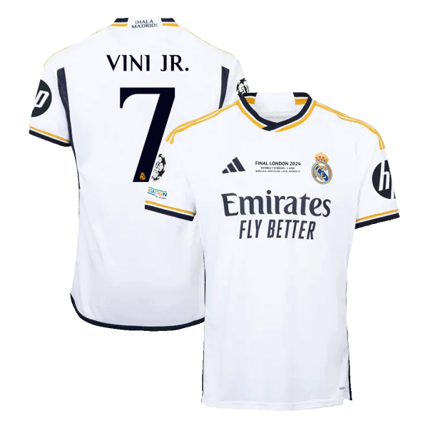 Vini Jr 7 Real Madrid Home Soccer Jersey 2023 24 Ucl Final