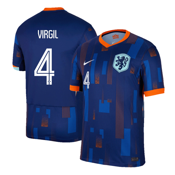 Virgil 4 Netherlands Away Soccer Jersey Euro 2024