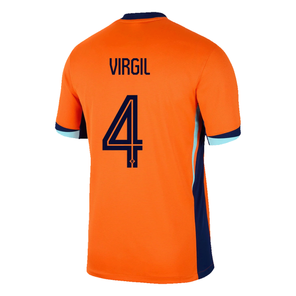 Virgil 4 Netherlands Home Soccer Jersey Euro 2024 2