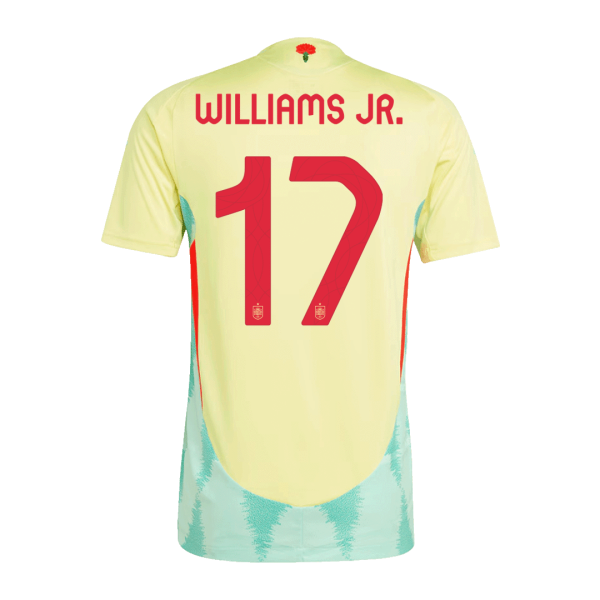 Williams Jr 17 Spain Away Authentic Soccer Jersey Euro 2024 2