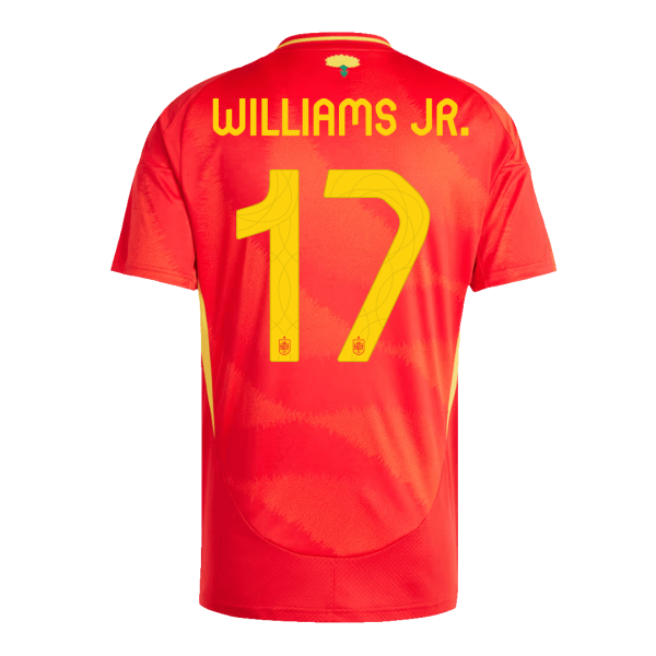 Williams Jr 17 Spain Home Soccer Jersey Euro 2024 2